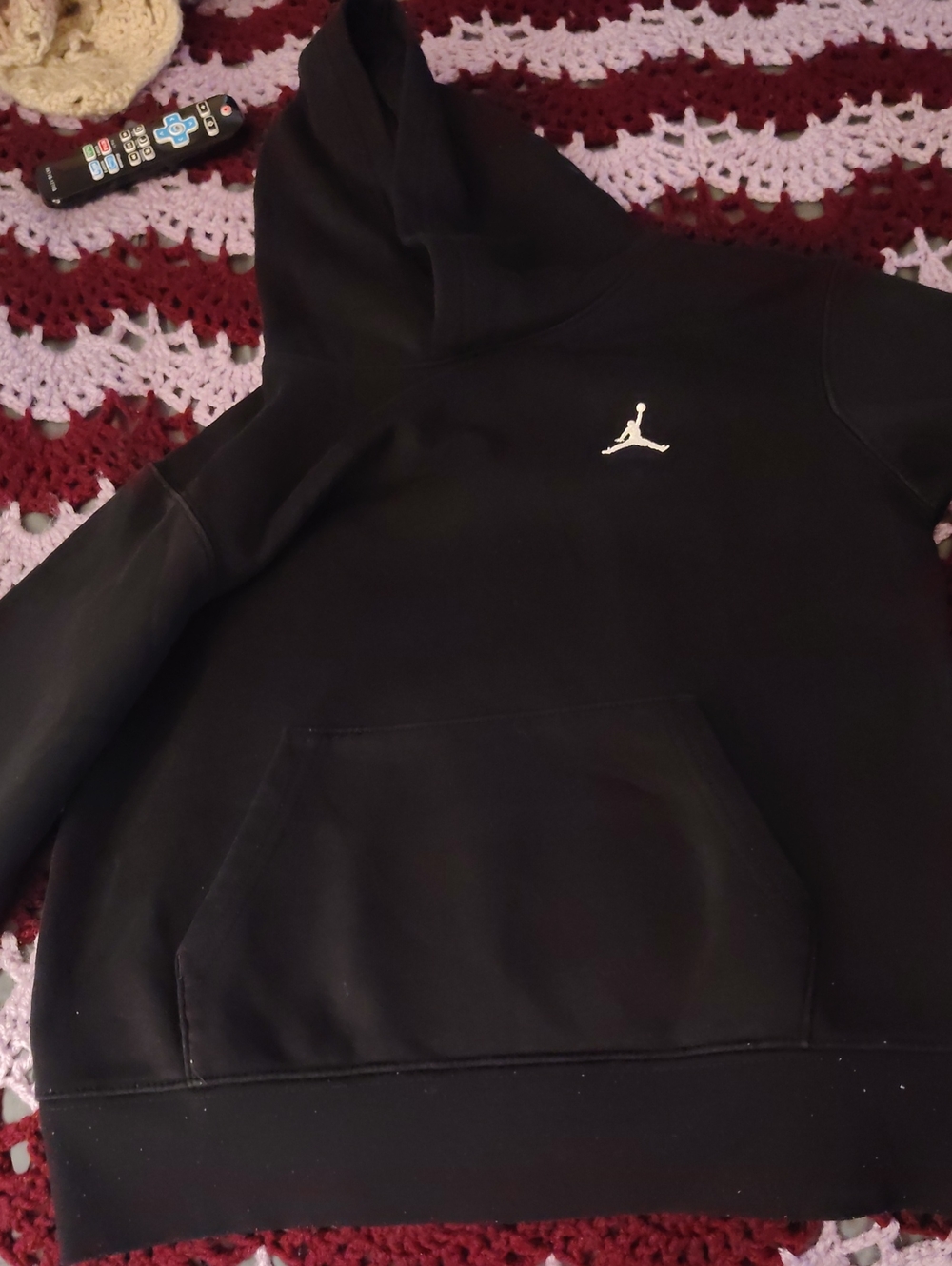 Jordan Men's Black Crewneck Sweatshirt with White Jumpman